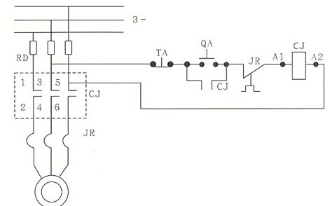 CJ20系列交流接觸器的接線圖